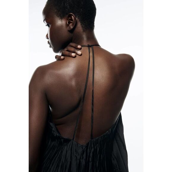 ZARA CREASED-EFFECT OVERSIZE DRESS NEW - Picture 7 of 9